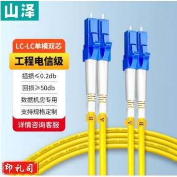 山泽(SAMZHE)光纤跳线 电信级LC-LC单模双芯 低烟无卤环保光纤线 收发器尾纤 3米G1-LCLC03 WL.1062