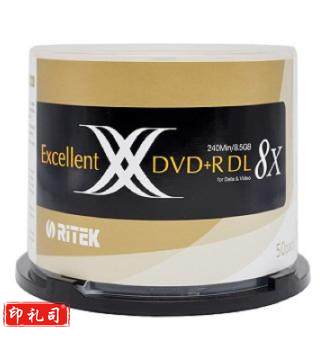 铼德(RITEK) D9 DVD+RW 8速8.5G 空白光盘/光碟/刻录盘/大容量 桶装50片