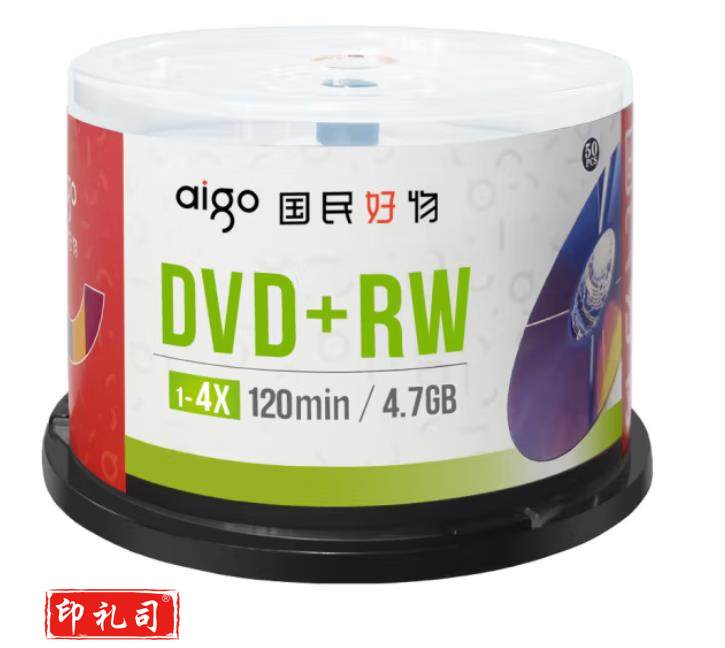 爱国者刻录盘 4.7G 空白盘碟 可重复刻录DVD+RW 50片装（CX202309261547178286）