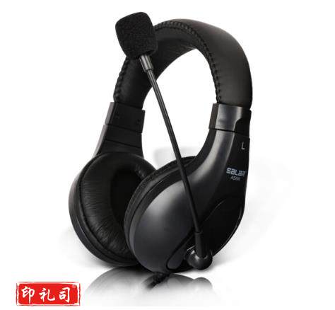 声籁(SALAR) 头戴式A566双孔耳麦 黑色/白色