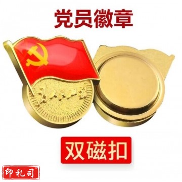 新党员徽章 党徽胸章 厚度2mm 双面强磁 磁扣款 BG.858