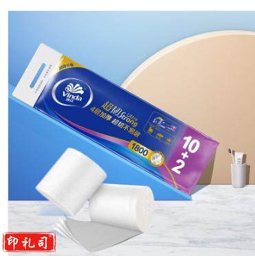 维达 Vinda V4492 超韧无芯卷纸 4层 1800g 12卷/提 计价单位:提