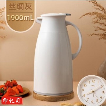 JEKO保温壶热水瓶暖水壶大容量玻璃内胆 1.9L丝绸灰 CF.1108