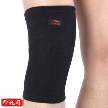 李宁（Lining）针织保暖护膝 篮羽球跑步瑜伽运动护膝护具AQAH202L 单只装