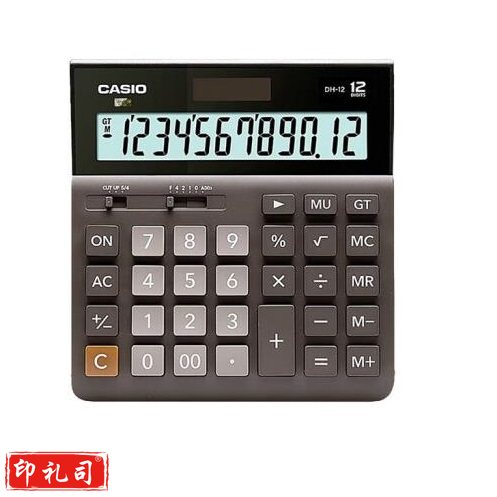 卡西欧（CASIO）DH-12-BK 中型 12位双电源超宽计算器 黑色（CX202312271008483746）