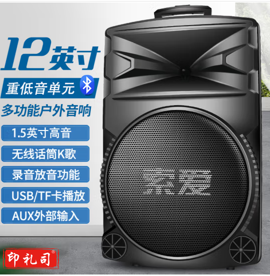 索爱（soaiy）A89WM 12英寸音响大功率低音炮移动户外蓝牙拉杆麦克风音箱（CX202411271636022748）