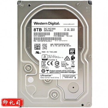 西部数据（Western Digital）8TB HC320 SATA6Gb/s 7200转256M 企业级硬盘(HUS728T8TALE6L4) PJ.882