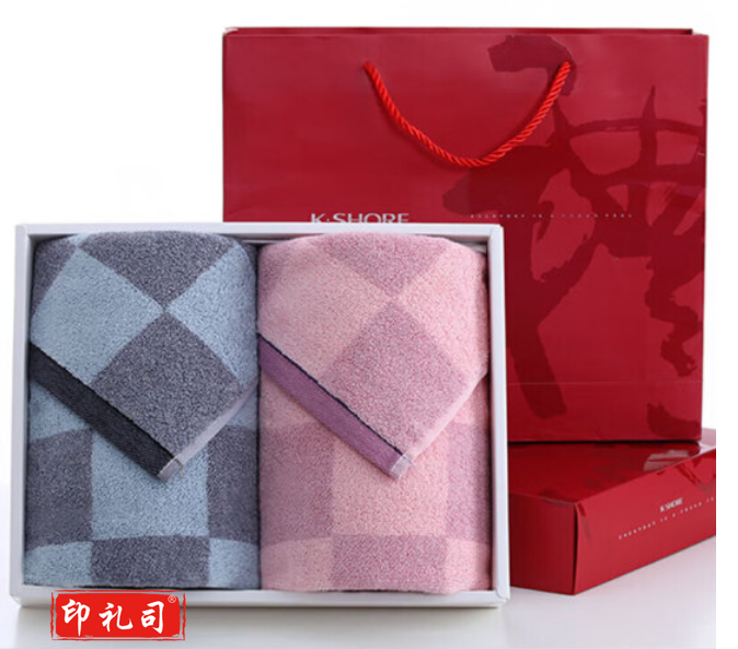 金号  毛巾礼盒2条装纯棉毛巾礼盒装