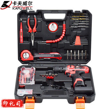 卡夫威尔 家用充电电钻工具箱套装电动螺丝刀112件套14.4V多功能打孔装卸螺丝无线( 一电一充） P3094A