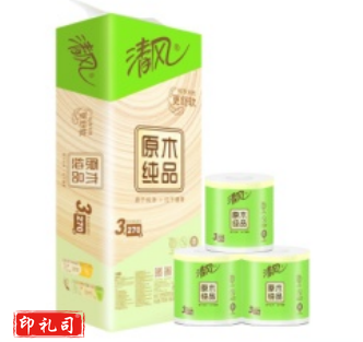 卷纸 清风卷纸 原木纯品 3层270段卫生纸*10卷