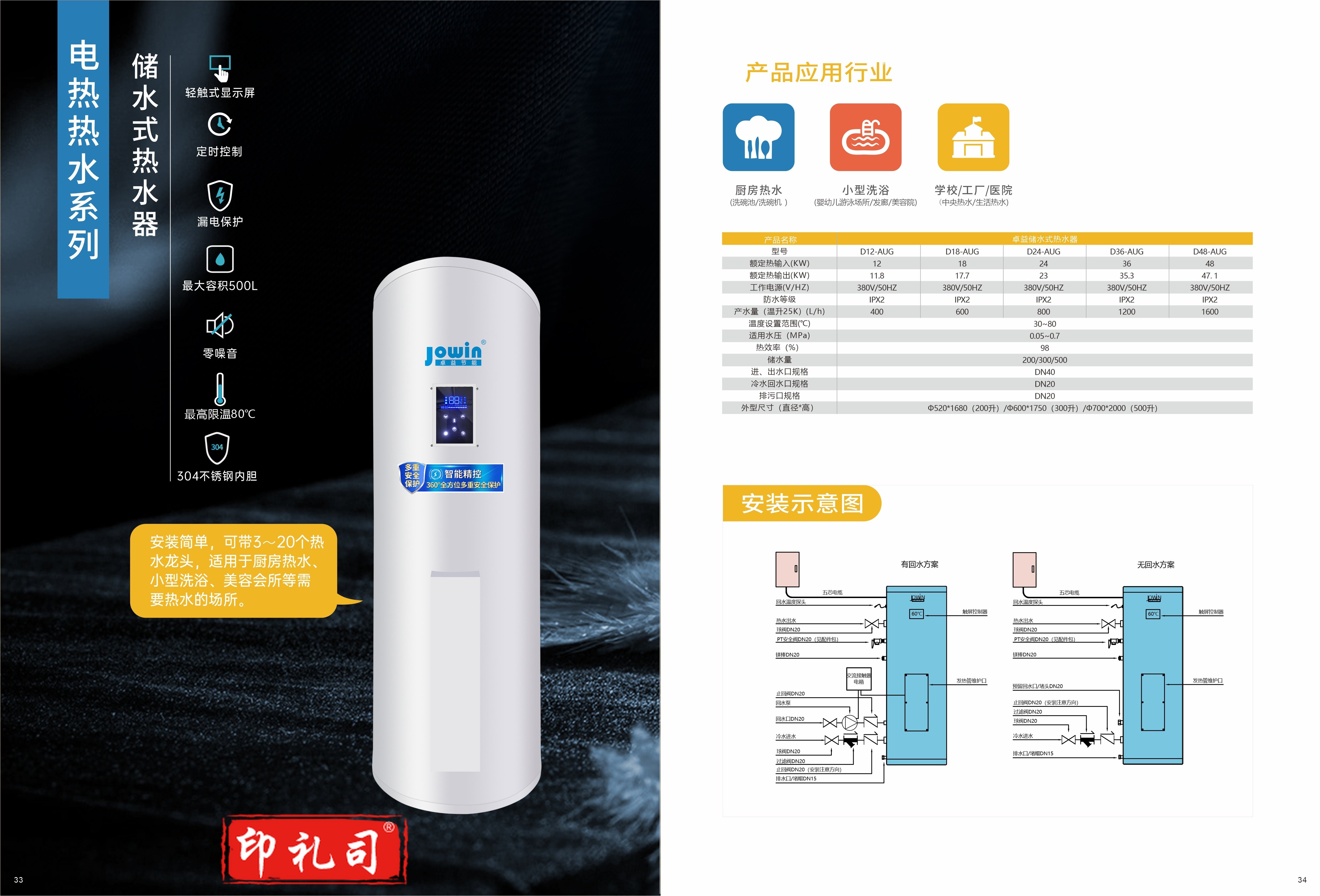 储水式电热加水器