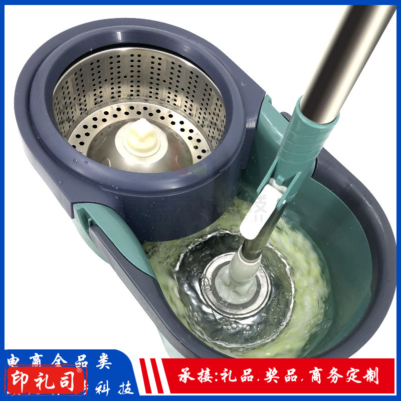 墩布套装免手洗旋转拖把 商用不锈钢旋转甩水墩布带桶懒人拖把套装