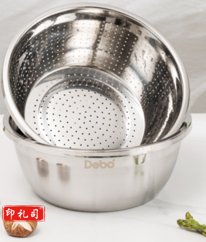 不锈钢洗菜漏盆 含储水盆1个、洗米筛1个  26cm