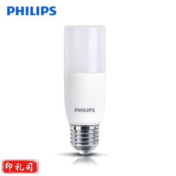 飞利浦LED小柱灯泡E27螺口柱形节能超亮 玉米灯泡替换筒灯节能灯 E27-7W 白光6500K