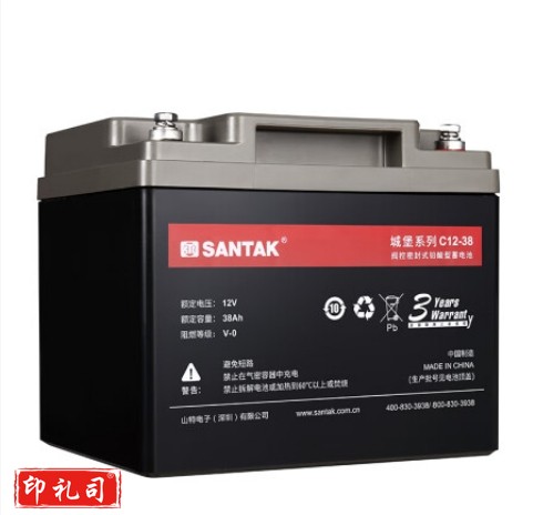 山特C12-38 12V38AH阀控密封免维护铅酸蓄电池 单位：块