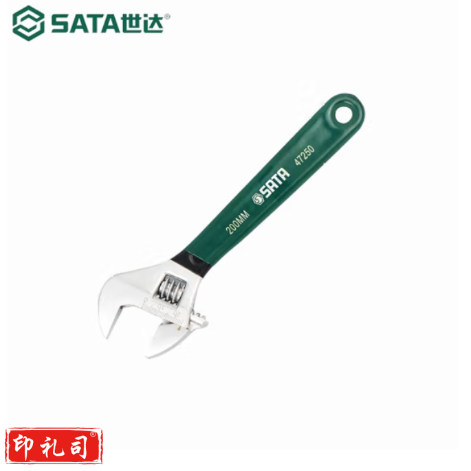 世达 47250 沾塑欧式活动扳手8&amp;quot;活动扳手