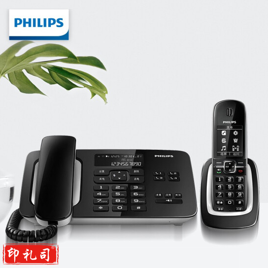 飞利浦DCTG492 数字无绳电话机座机子母机 黑色
