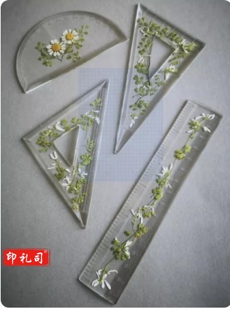 滴胶干花植物文具模具文具模具一套 4个