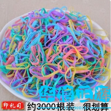 橡皮筋头饰儿童扎头发头绳女宝宝发圈胶圈不伤发一次性皮筋小发绳 (大号春天色)