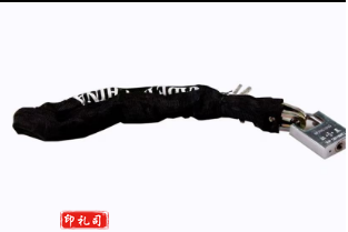 巨联包布条链子锁 自行车锁玻璃门把手锁 山地车锁