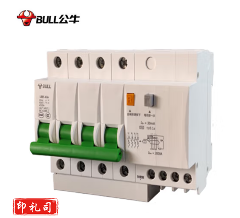 公牛(BULL)空气开关LBE5-63A系列4P漏电保护断路器 三相四线 C型电子式63A  LBE5-63a-4P/63A