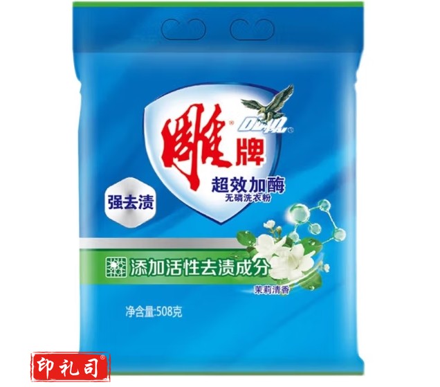 雕牌 超效加酶洗衣粉 茉莉清香 强效去渍 无磷配方 超效加酶洗衣粉508g*1袋