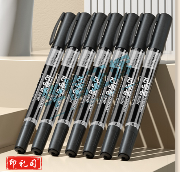 得力思达6824小双头记号笔(黑)(支)  HXZH07141536084199