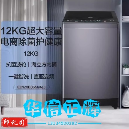 海尔12kg波轮洗衣机家用全自动直驱变频大容量租房智能除菌35Mate3
