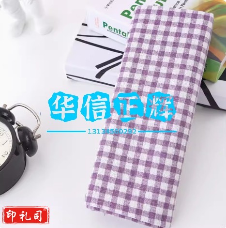 棉麻布料绿色格子桌布花布麻布窗帘沙发布背景布diy布头清仓处理 紫色格子--1米价