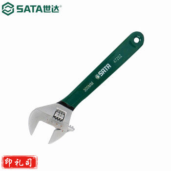 世达(SATA)47252 沾塑欧式活动扳手多规格可选 12"活动扳手 大开口活口扳手