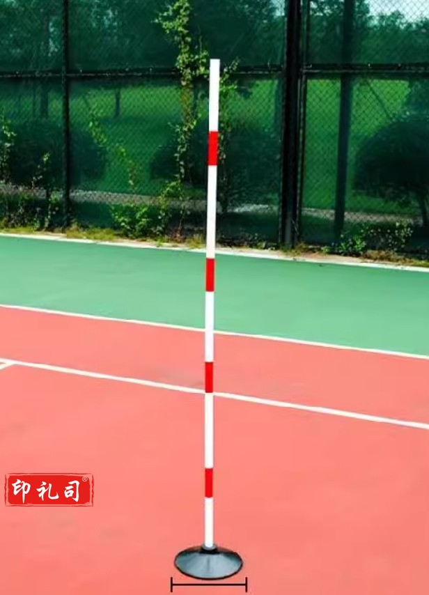 训练场地桩杆1.8米红白杆加厚两节式+注水底座(5套起订)