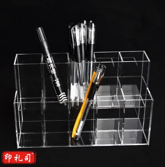 亚克力笔筒/口红/唇彩展示架 二层十格笔架 阶梯型笔架指甲油架