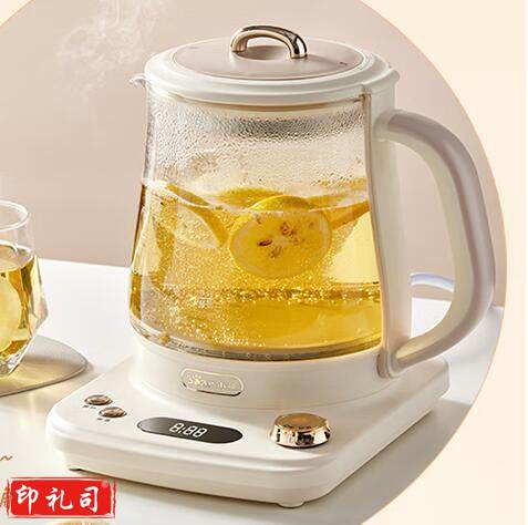 小熊(Bear) 煮茶器 电水壶 热水壶 煮茶壶 恒温电热水壶 迷你玻璃花茶壶  1.5L 烧水壶
