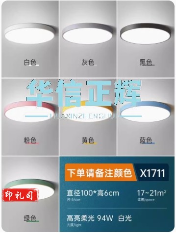 客厅吸顶灯大尺寸led大圆形大直径1米前台会议室灯 100cm正白光