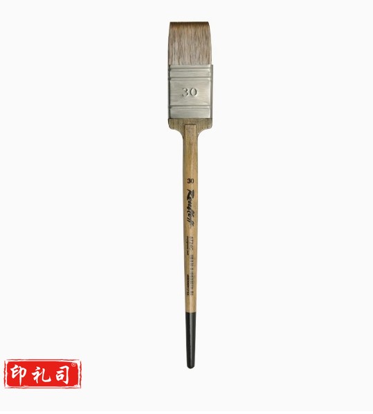 鲁布洛夫Roubloff仿猫鼬尼龙毛斜头平锋刷5T24C油画丙烯水彩  鲁布洛夫5T24C平头刷30#