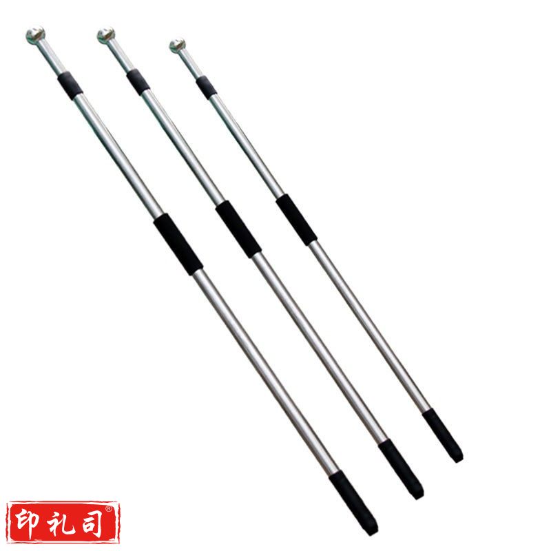 旗杆户外伸缩手持2.5米不锈钢手摇旗杆团建运动会出游伸缩杆收缩导游旗杆 2.5米伸缩旗杆1根