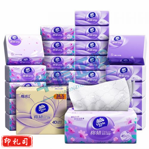 维达(Vinda)抽纸 棉韧100抽*24包S码 亲肤无刺激 卫生纸 纸巾 餐巾纸 整箱.