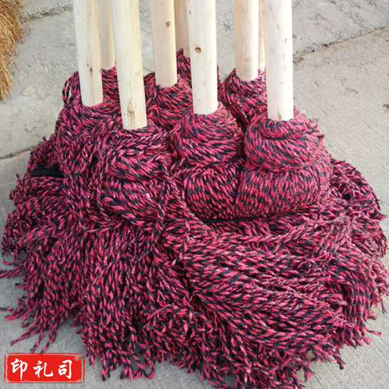 墩布 棉线拖把 传统老式花棉线墩布 清洁墩布 拖布 (10个/捆)