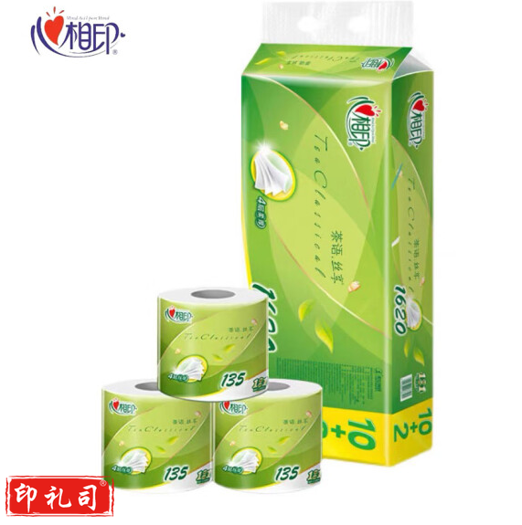 心相印 卷纸BT2812 4层12卷/提(135g/卷) 茶语丝享卷纸卫生纸  货号：JC