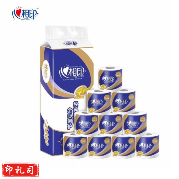 心相印卫生纸 心柔系列 4层140g卷纸*10粒