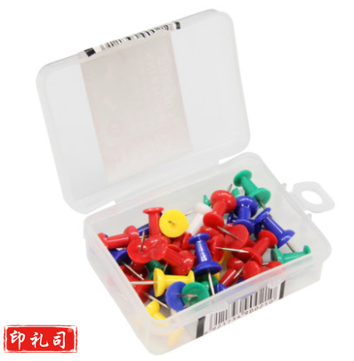 得力（deli ) 0021 彩色工字钉软木板图钉按钉式图钉素描书写图钉 混 (35枚/盒)