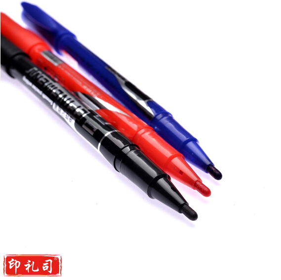 宝克 MP220  双头油性记号笔  (单位：支) （黑/蓝/红备注）
