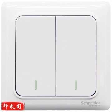 施耐德电气（Schneider Electric）开关插座 开关面板 双开双控开关 睿意系列 白色A3E32_2A