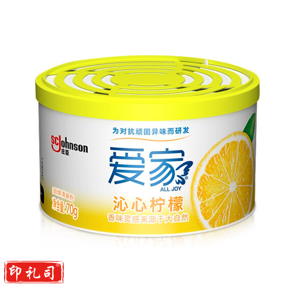 爱家 固体清香剂 快乐柠檬 70g 固体 空气清新剂卫生间除臭 每箱30盒