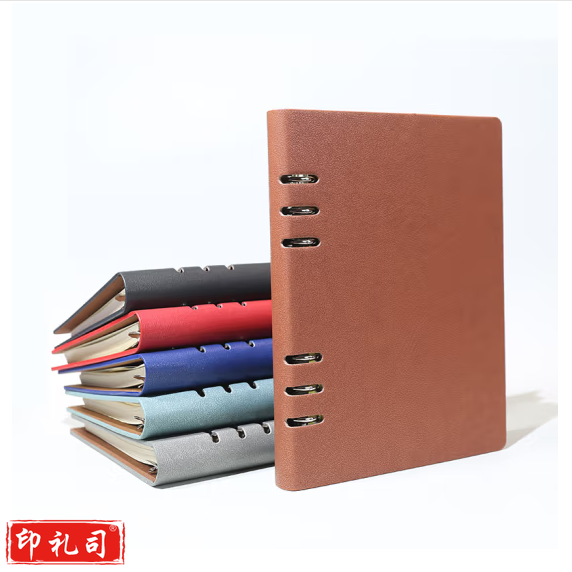 申士 A5/25K镂空活页商务记事本 办公笔记本 日记本 棕色 j0425