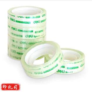 得力 30065 透明胶带 18mm30y 8卷起售