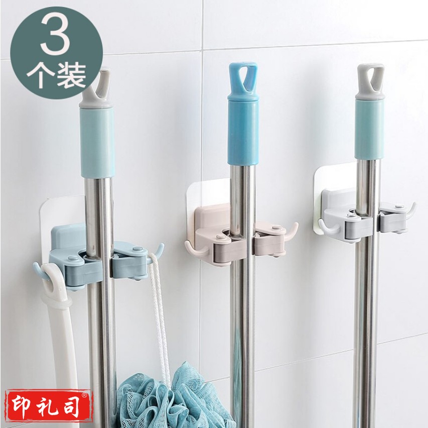 拖把挂钩 拖把架拖把夹子可移动 3组装   货号：GD