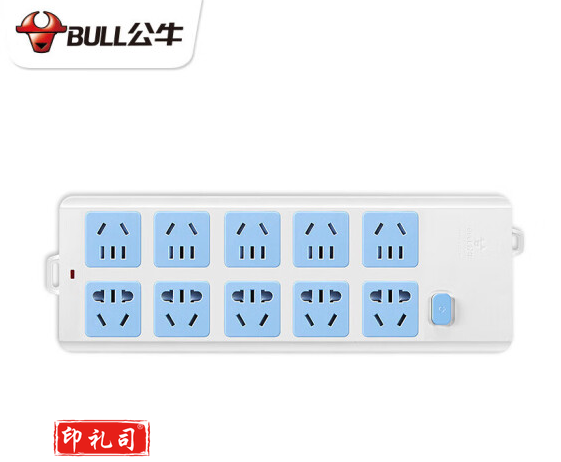 公牛（BULL）GN-605W 超功率过载保护插座插线板/插排/排插/接线板/拖线板 无线 10插位 10A 250V