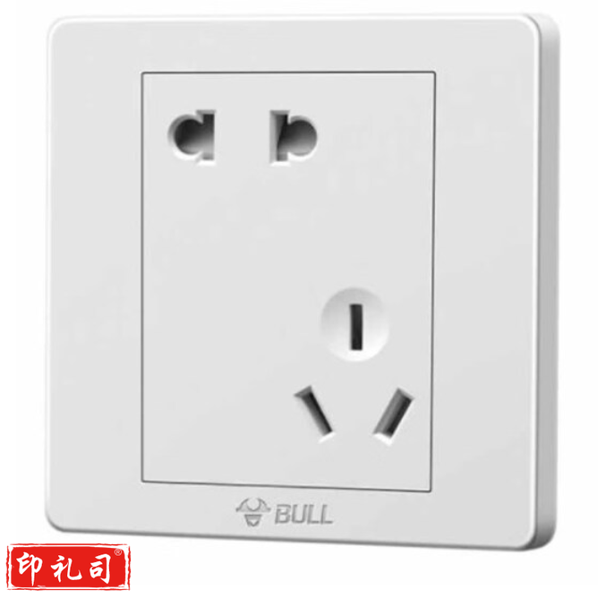 公牛斜五孔插座10A错位墙壁插座