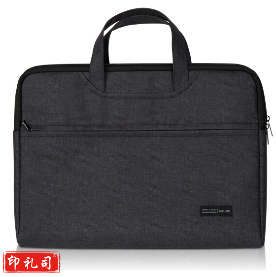 得力5590手提袋/事务包/14英寸电脑公文包 (黑)